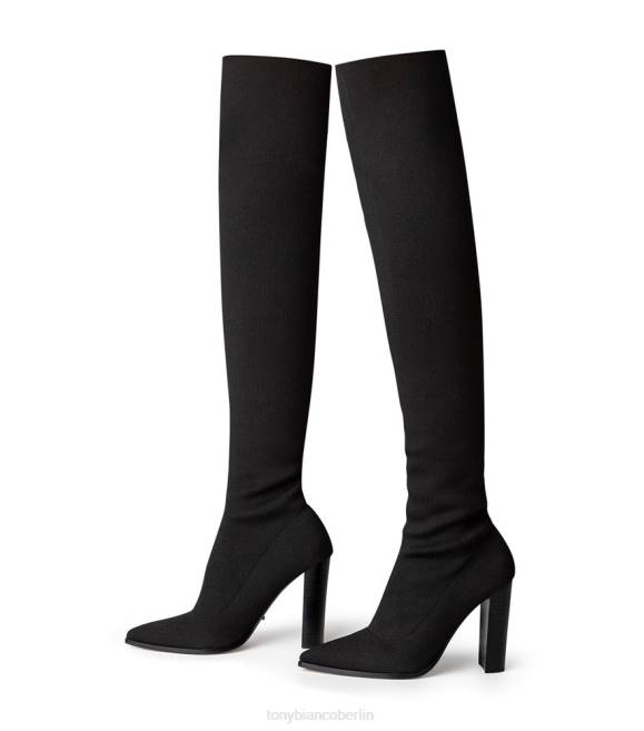 Stiefel mit Absatz| de Tony Bianco Frauen Lucca lange Stiefel schwarze Socken gestrickt 4624574
